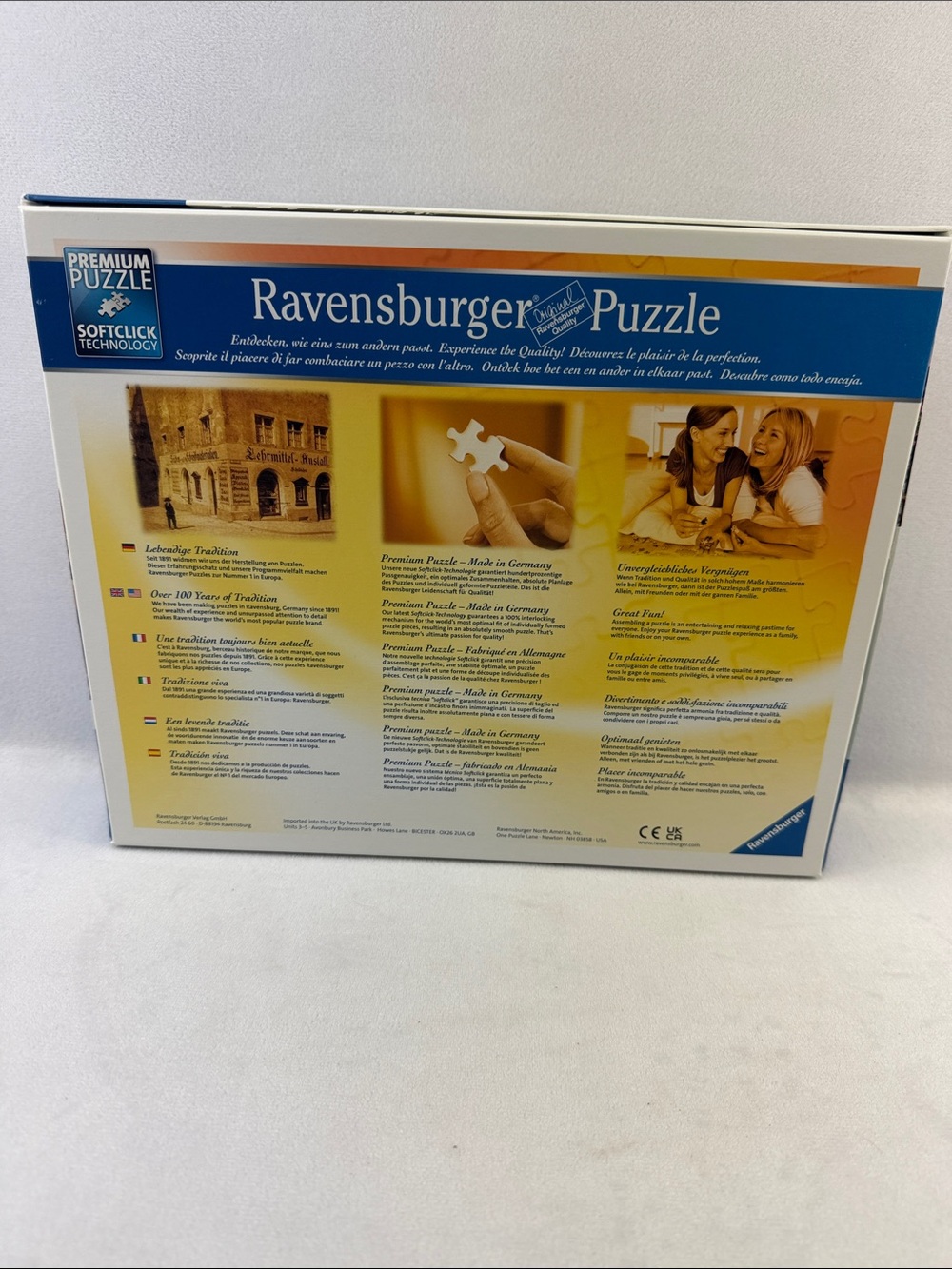 Ravensburger 500-Piece Sunset Terrace Wine Glasses Floral Buildings Puzzle - Picture 6 of 7